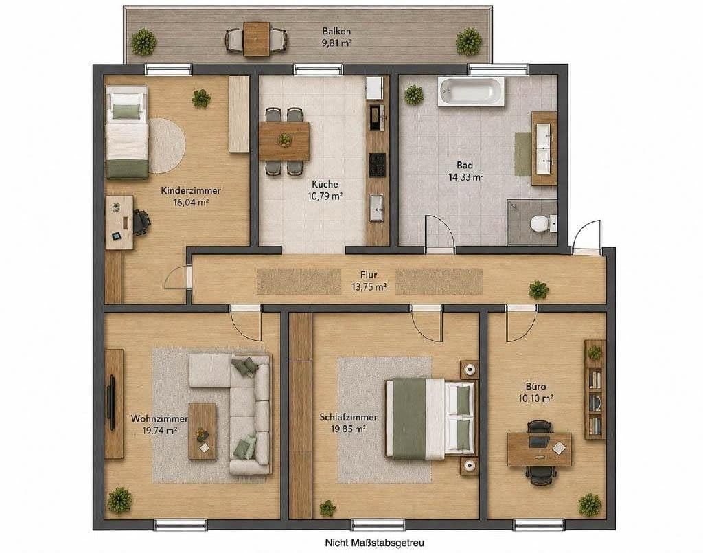 Pronájem bytu 4+1 112 m², Straße der Nationen, Chemnitz, Sasko Pronájem bytu 4+1 112 m², Straße der Nationen, Chemnitz, Sasko