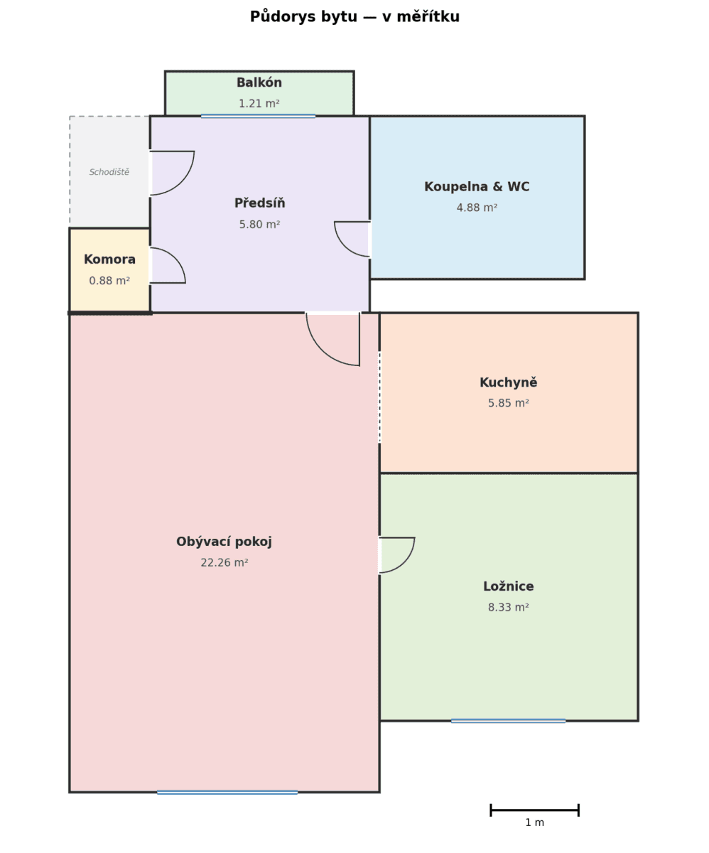 Prodej bytu 2+1 48 m², Šaldova, Praha, Praha Prodej bytu 2+1 48 m², Šaldova, Praha, Praha