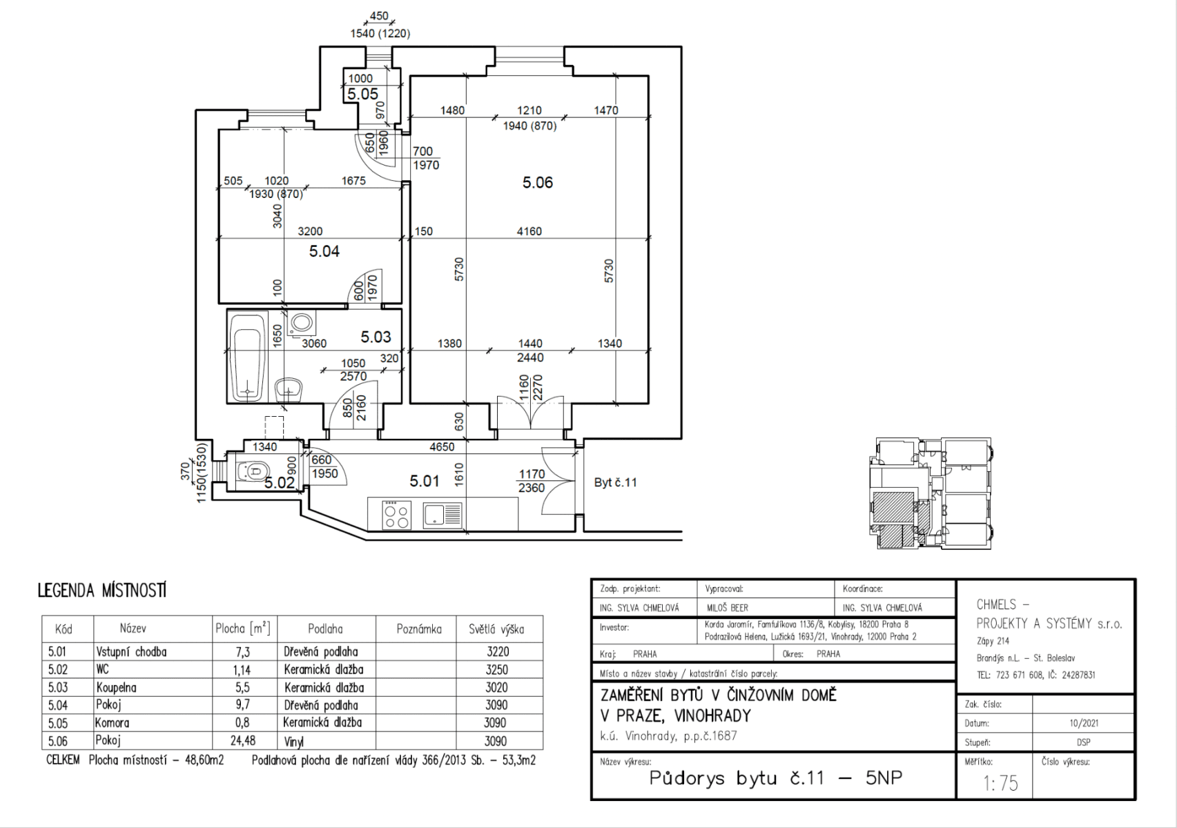 Pronájem bytu 2+kk 53 m², Lužická, Praha, Praha Pronájem bytu 2+kk 53 m², Lužická, Praha, Praha