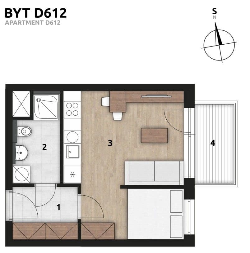 Pronájem bytu 1+kk 31 m², Arnošta Staňka, Praha, Praha Pronájem bytu 1+kk 31 m², Arnošta Staňka, Praha, Praha