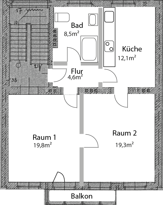 Pronájem bytu 2+1 64 m², Adalbertsteinweg 179, Cáchy, Severní Porýní-Vestfálsko Pronájem bytu 2+1 64 m², Adalbertsteinweg 179, Cáchy, Severní Porýní-Vestfálsko