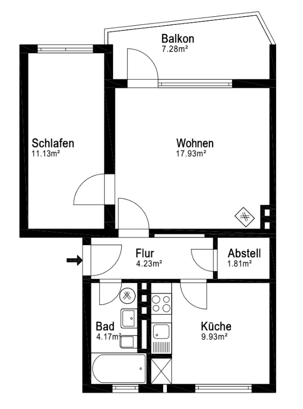 Pronájem bytu 2+1 53 m², Bremen, Bremen Pronájem bytu 2+1 53 m², Bremen, Bremen