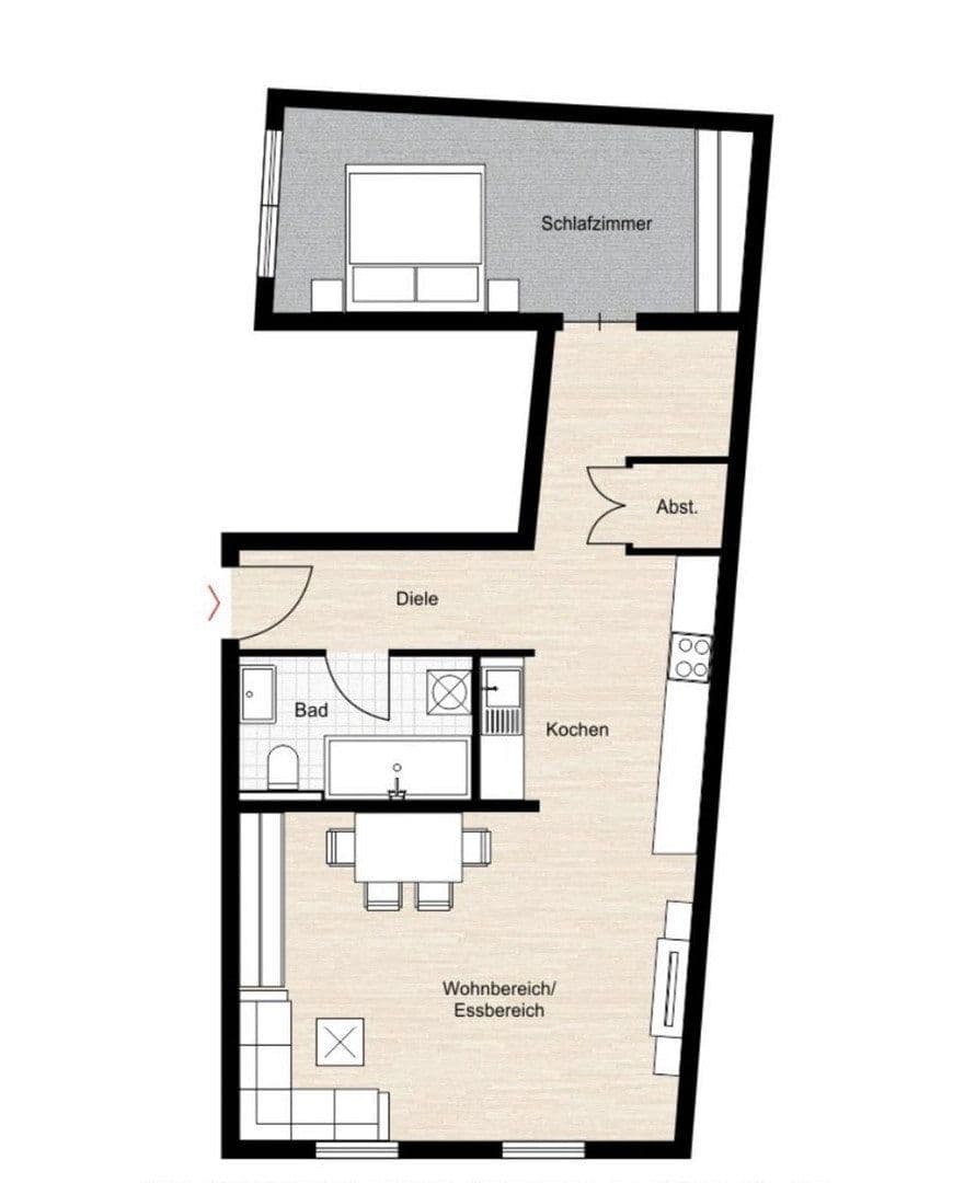 Pronájem bytu 2+1 56 m², Kaimgasse 16, Bamberg, Bavorsko Pronájem bytu 2+1 56 m², Kaimgasse 16, Bamberg, Bavorsko