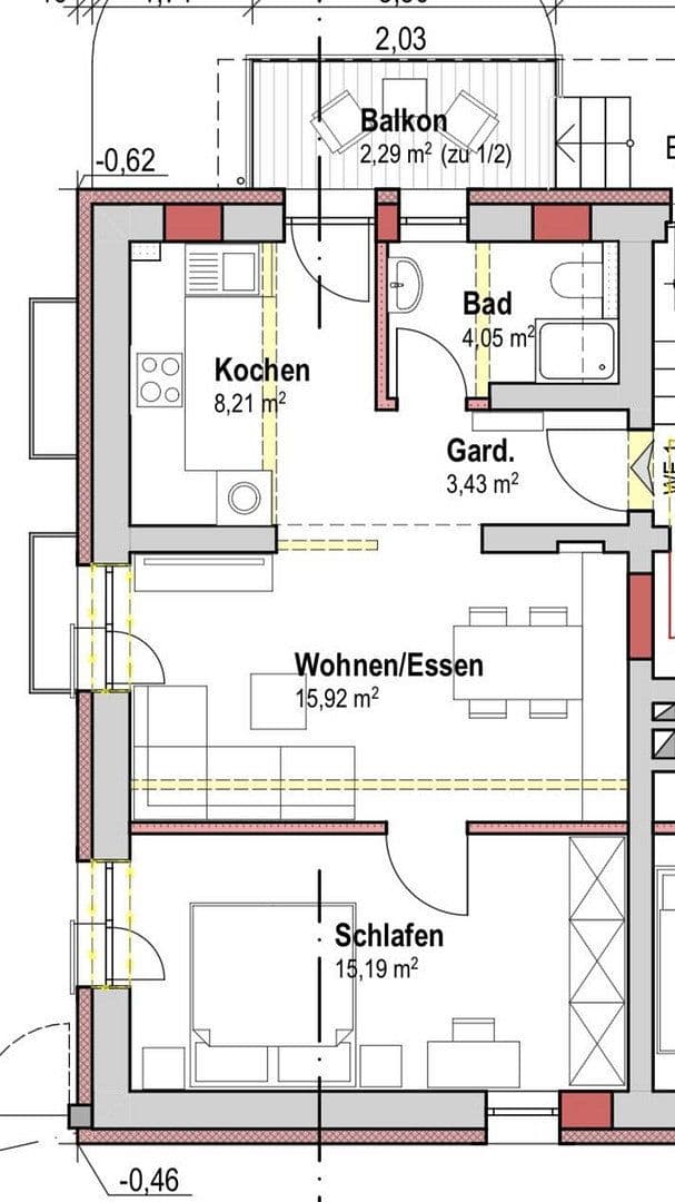 Pronájem bytu 2+1 52 m², Aschaffenburger Straße 3, Schöllkrippen, Bavorsko Pronájem bytu 2+1 52 m², Aschaffenburger Straße 3, Schöllkrippen, Bavorsko