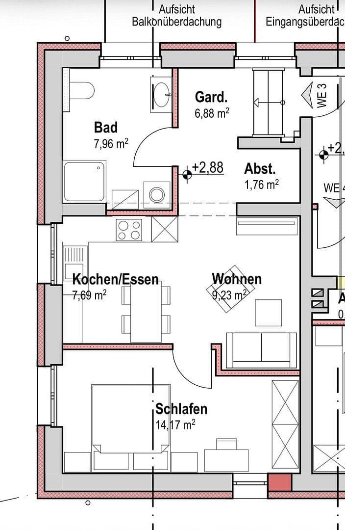 Pronájem bytu 2+1 52 m², Aschaffenburger Straße 3, Schöllkrippen, Bavorsko Pronájem bytu 2+1 52 m², Aschaffenburger Straße 3, Schöllkrippen, Bavorsko