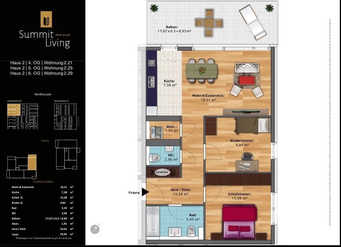 Pronájem bytu 3+1 80 m², Im Setzling 39, Oberursel (Taunus), Hessen Pronájem bytu 3+1 80 m², Im Setzling 39, Oberursel (Taunus), Hessen
