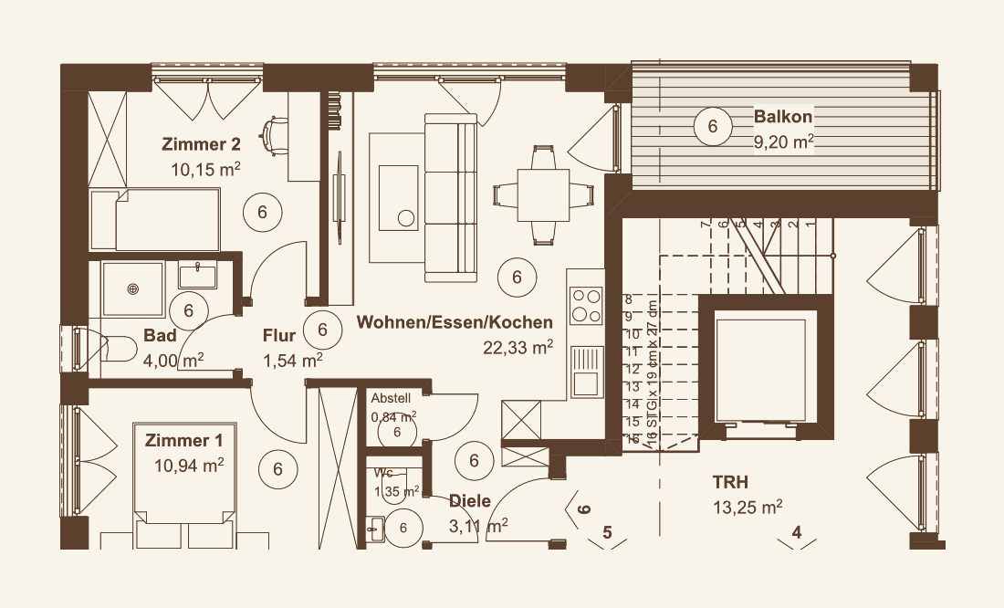 Prodej bytu 3+1 58 m², Zeilheck 10, Aßlar, Hessen Prodej bytu 3+1 58 m², Zeilheck 10, Aßlar, Hessen