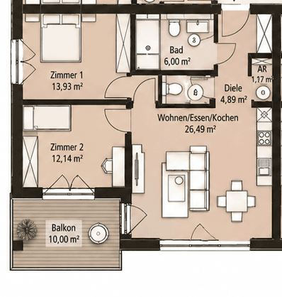 Prodej bytu 3+1 71 m², Zeilheck 10, Aßlar, Hessen Prodej bytu 3+1 71 m², Zeilheck 10, Aßlar, Hessen