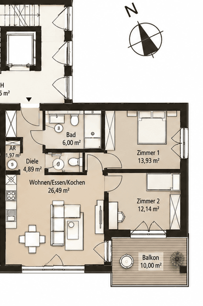 Prodej bytu 3+1 71 m², Zeilheck 10, Aßlar, Hessen Prodej bytu 3+1 71 m², Zeilheck 10, Aßlar, Hessen