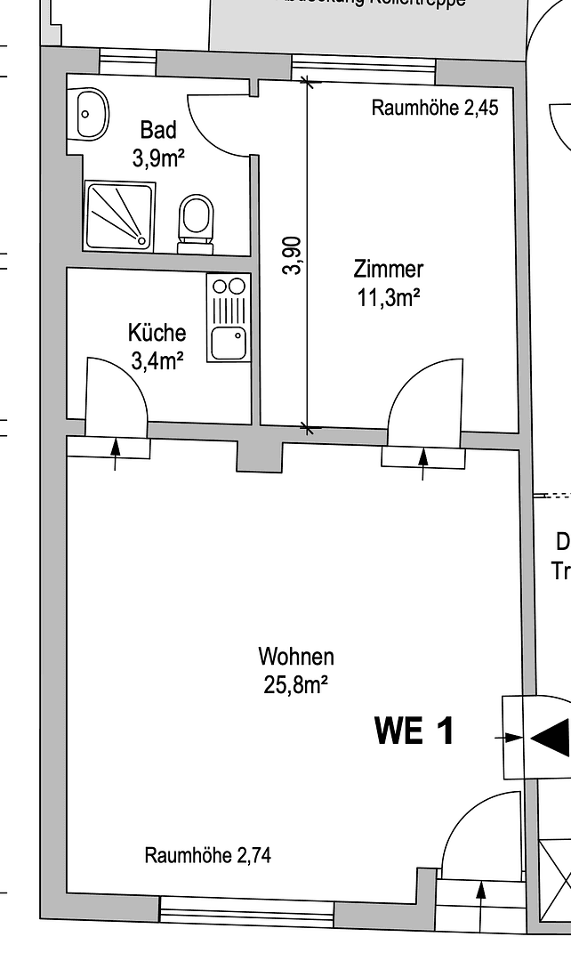 Pronájem bytu 2+1 45 m², Lauenburg/Elbe, Šlesvicko-Holštýnsko Pronájem bytu 2+1 45 m², Lauenburg/Elbe, Šlesvicko-Holštýnsko