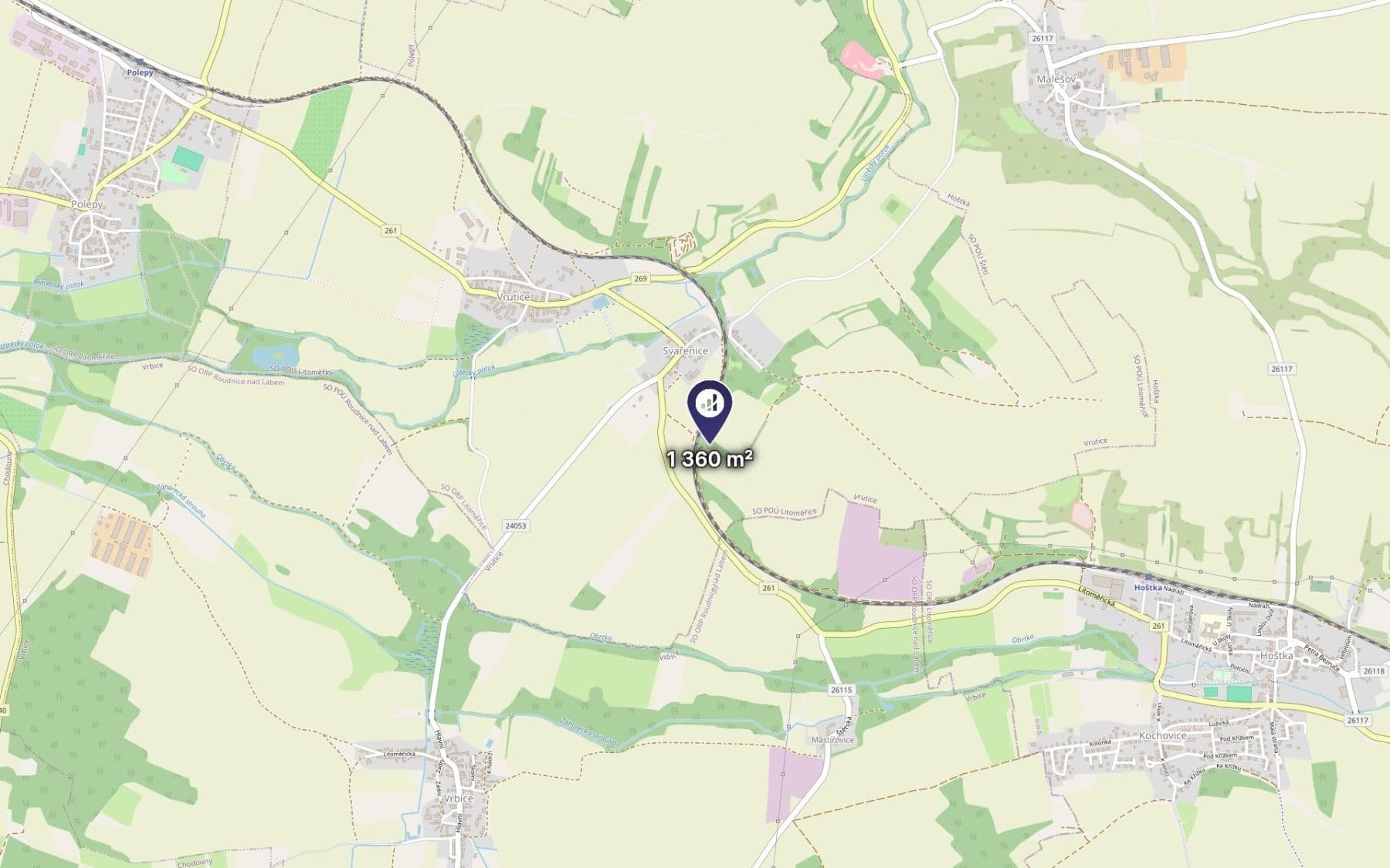 Prodej pozemku 1.360 m², Vrutice, Ústecký kraj Prodej pozemku 1.360 m², Vrutice, Ústecký kraj