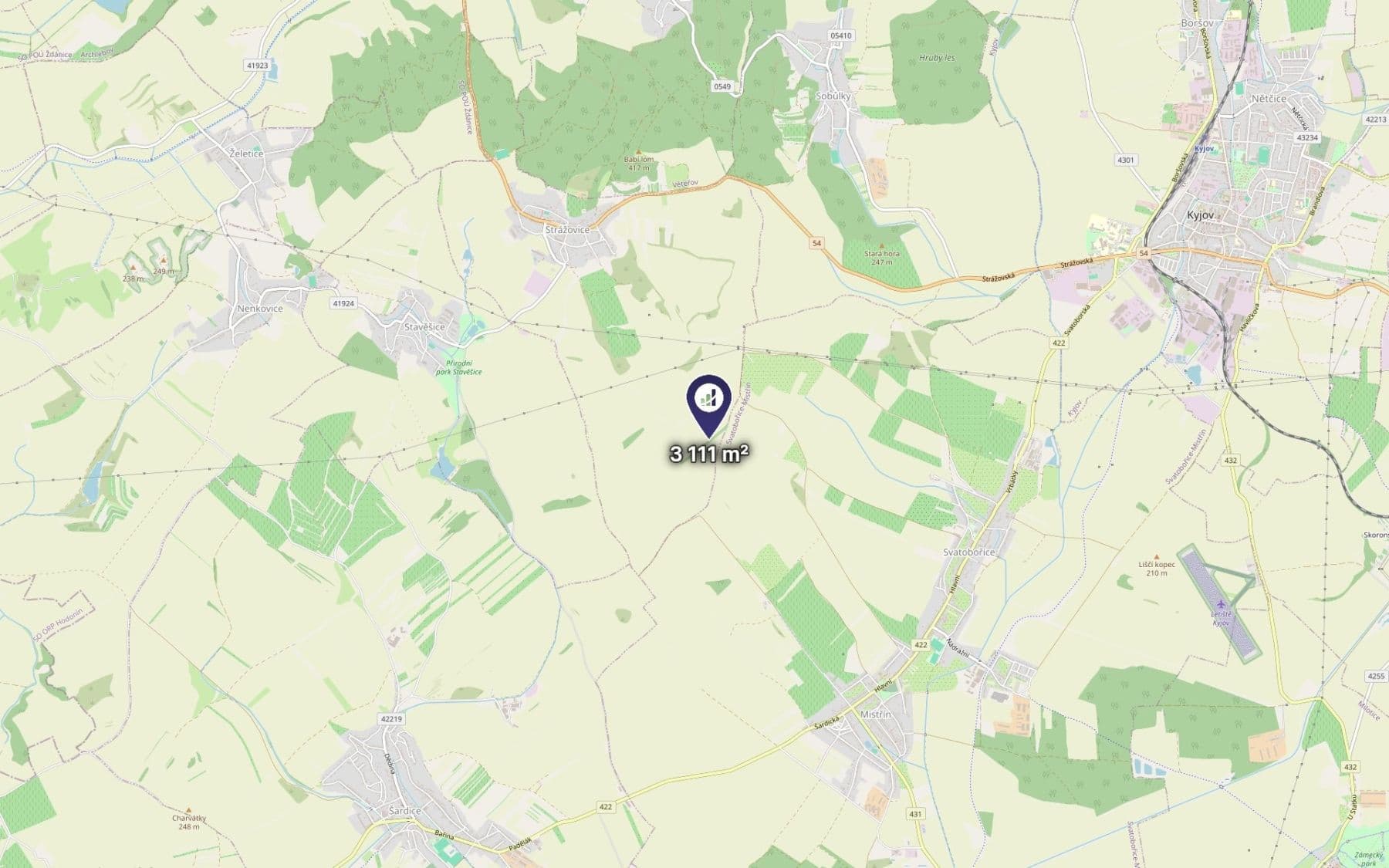 Prodej pozemku 1.037 m², Strážovice, Jihomoravský kraj Prodej pozemku 1.037 m², Strážovice, Jihomoravský kraj