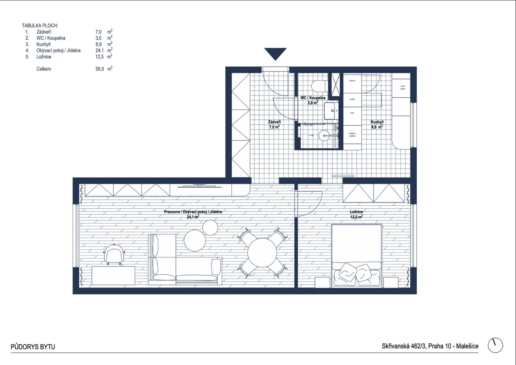Prodej bytu 2+1 57 m², Skřivanská, Praha, Praha Prodej bytu 2+1 57 m², Skřivanská, Praha, Praha