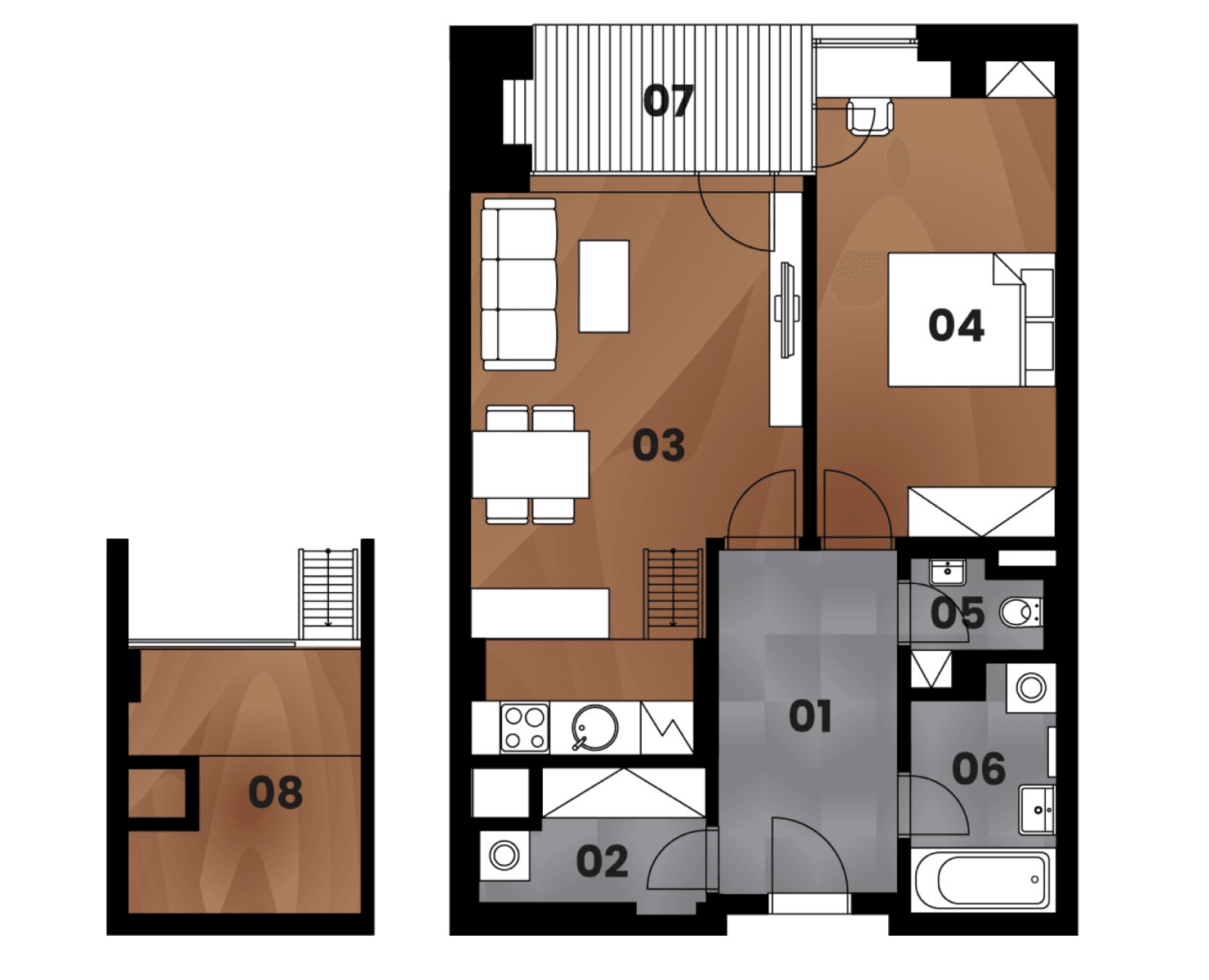 Pronájem bytu 2+kk 63 m², Malešická, Praha, Praha Pronájem bytu 2+kk 63 m², Malešická, Praha, Praha