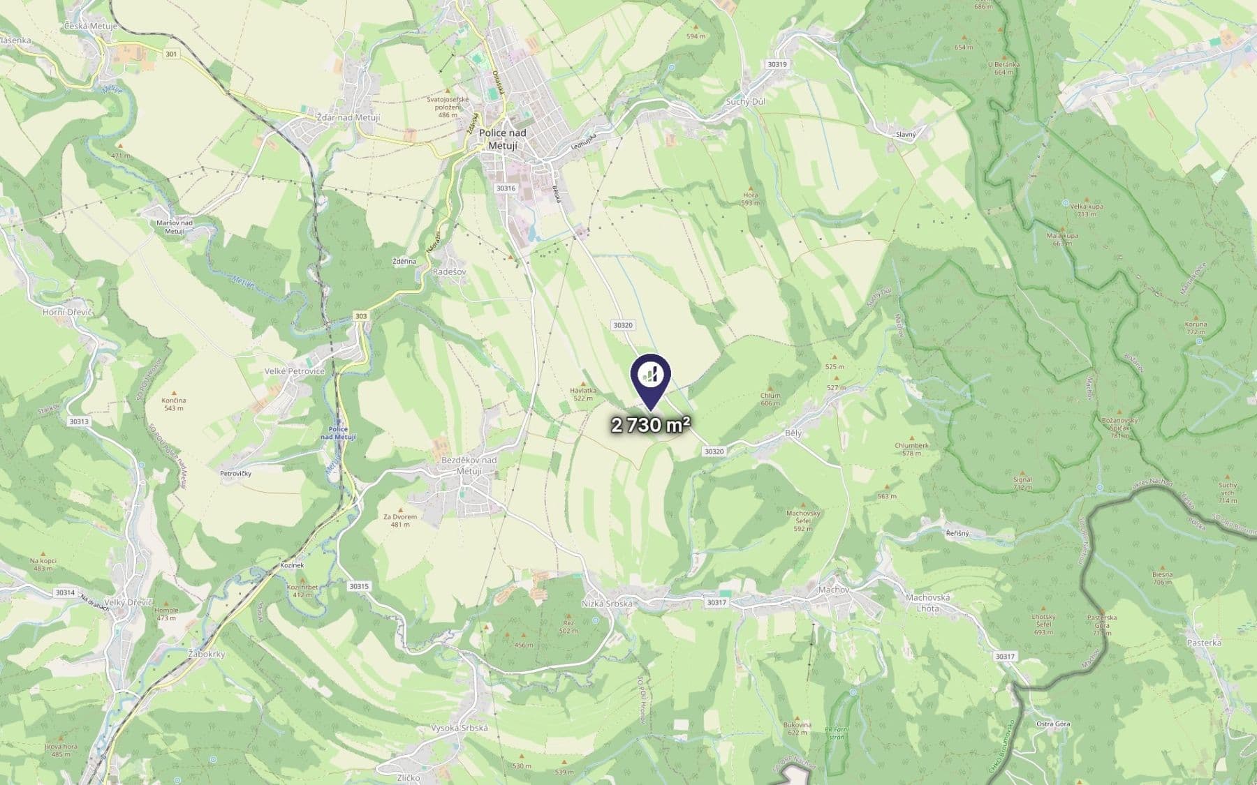 Prodej pozemku 2.730 m², Machov, Královéhradecký kraj Prodej pozemku 2.730 m², Machov, Královéhradecký kraj