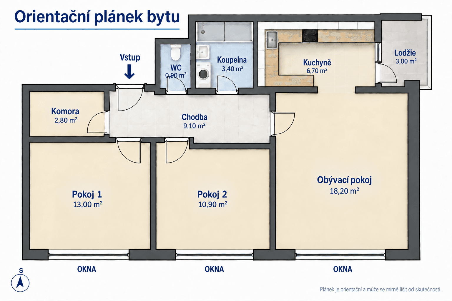 Pronájem bytu 3+1 63 m², Hluboká, Brno, Jihomoravský kraj Pronájem bytu 3+1 63 m², Hluboká, Brno, Jihomoravský kraj