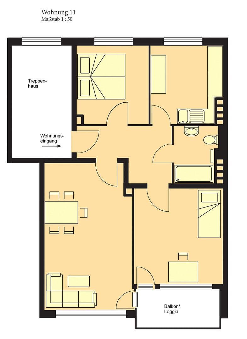 Pronájem bytu 3+1 60 m², Kiel, Šlesvicko-Holštýnsko Pronájem bytu 3+1 60 m², Kiel, Šlesvicko-Holštýnsko