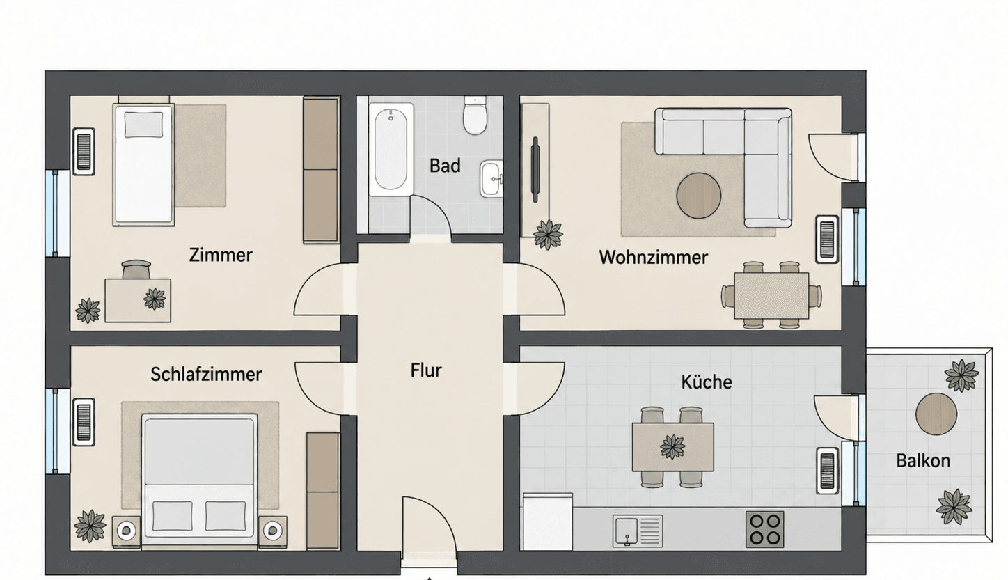 Prodej bytu 3+1 72 m², Würzburg, Bavorsko Prodej bytu 3+1 72 m², Würzburg, Bavorsko