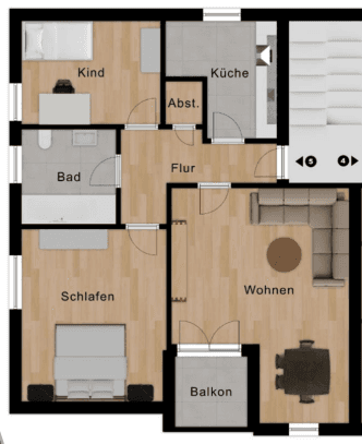 Pronájem bytu 3+1 78 m², Lichtenau, Bavorsko Pronájem bytu 3+1 78 m², Lichtenau, Bavorsko