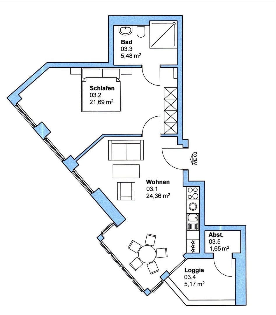 Pronájem bytu 2+1 55 m², Stade, Dolní Sasko Pronájem bytu 2+1 55 m², Stade, Dolní Sasko