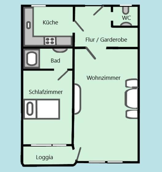 Pronájem bytu 2+1 60 m², Ludwig-Richter-Straße 2, Wunstorf, Dolní Sasko Pronájem bytu 2+1 60 m², Ludwig-Richter-Straße 2, Wunstorf, Dolní Sasko