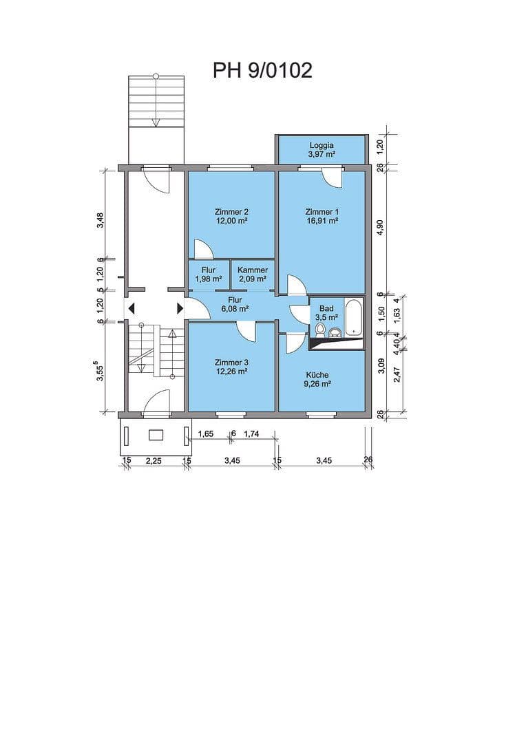 Pronájem bytu 3+1 66 m², Pilzheide 11, Heideblick, Braniborsko Pronájem bytu 3+1 66 m², Pilzheide 11, Heideblick, Braniborsko