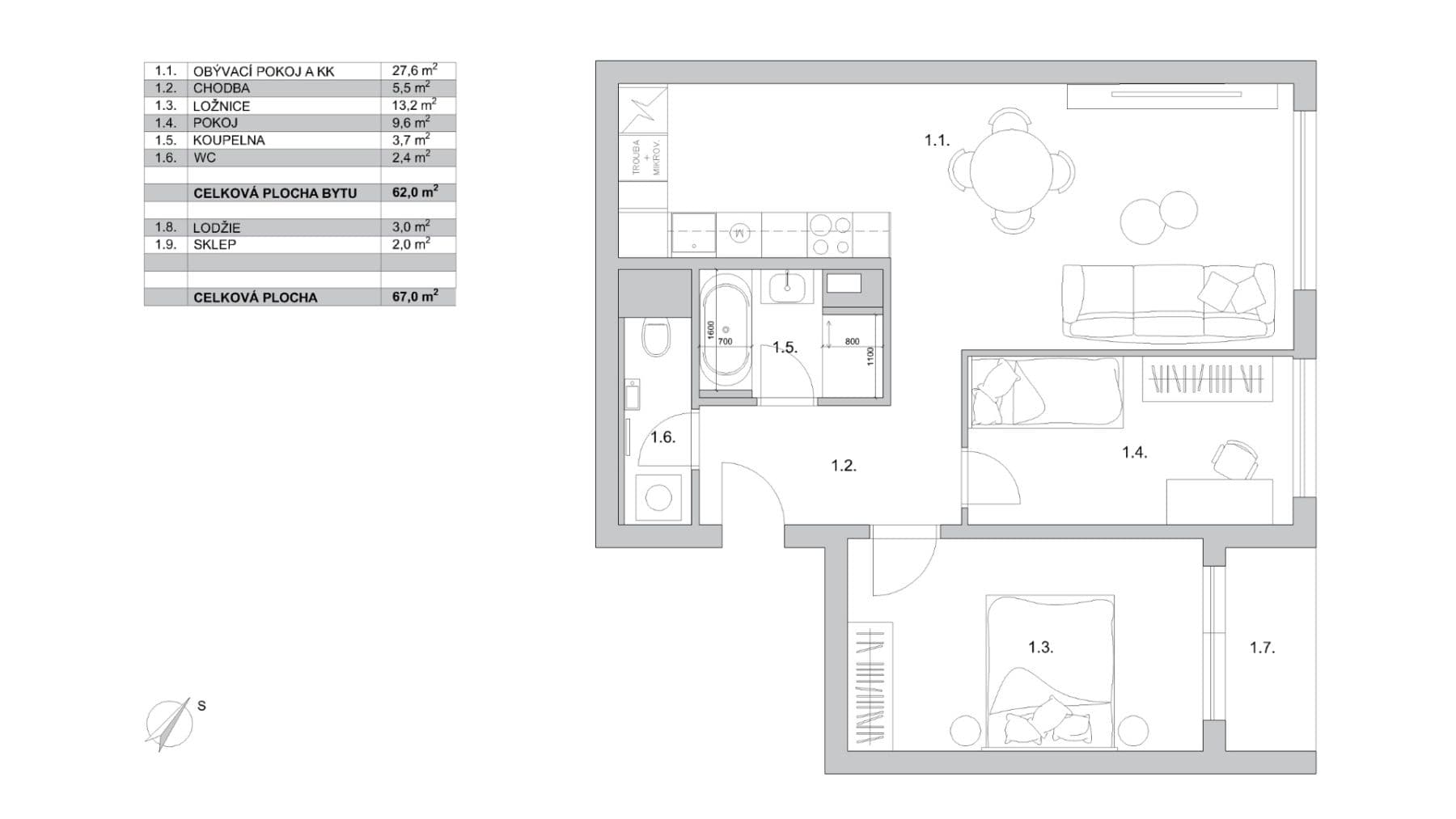 Prodej bytu 3+kk 67 m², Bruslařská, Praha, Praha Prodej bytu 3+kk 67 m², Bruslařská, Praha, Praha