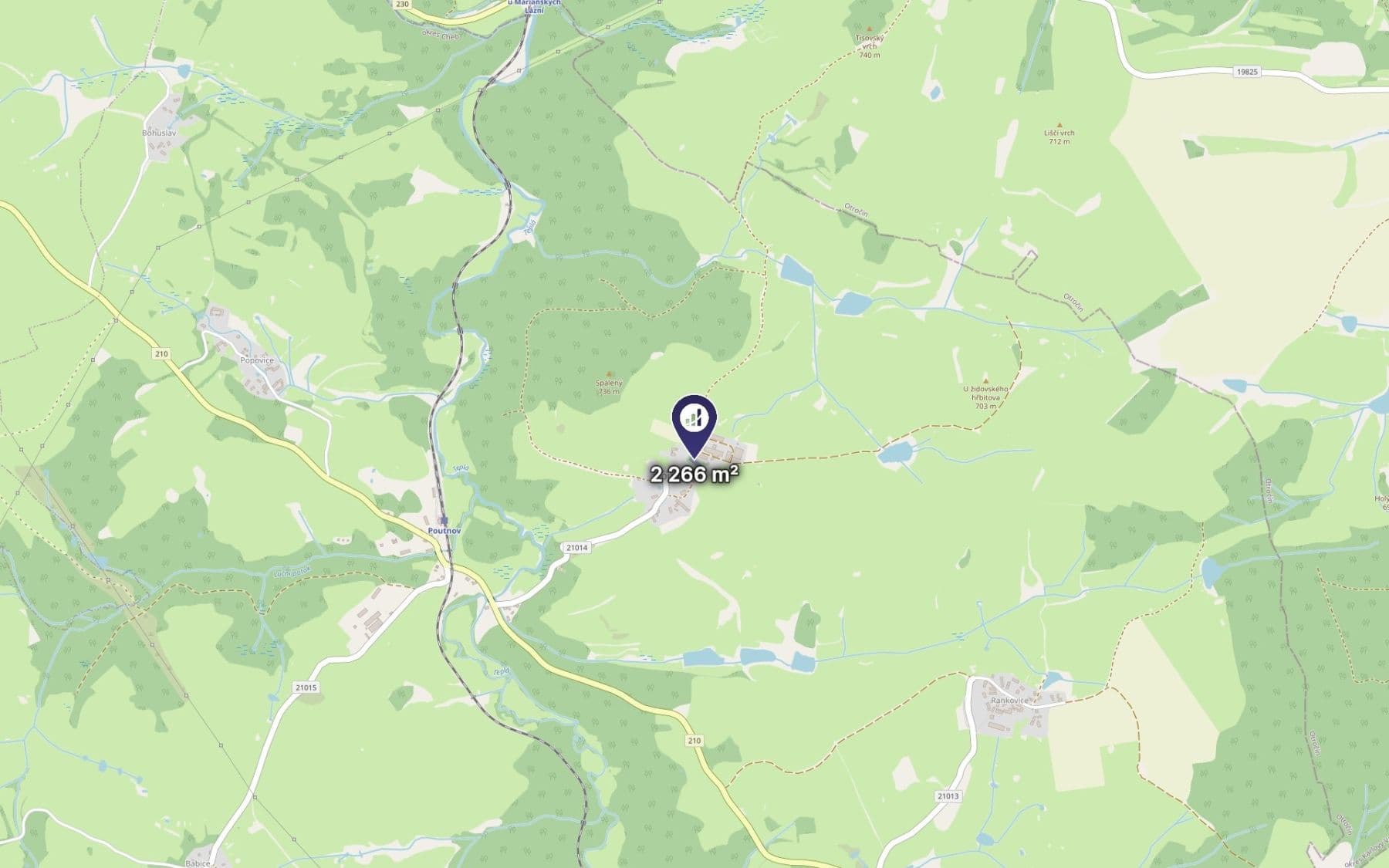 Prodej pozemku 2.266 m², Teplá, Karlovarský kraj Prodej pozemku 2.266 m², Teplá, Karlovarský kraj