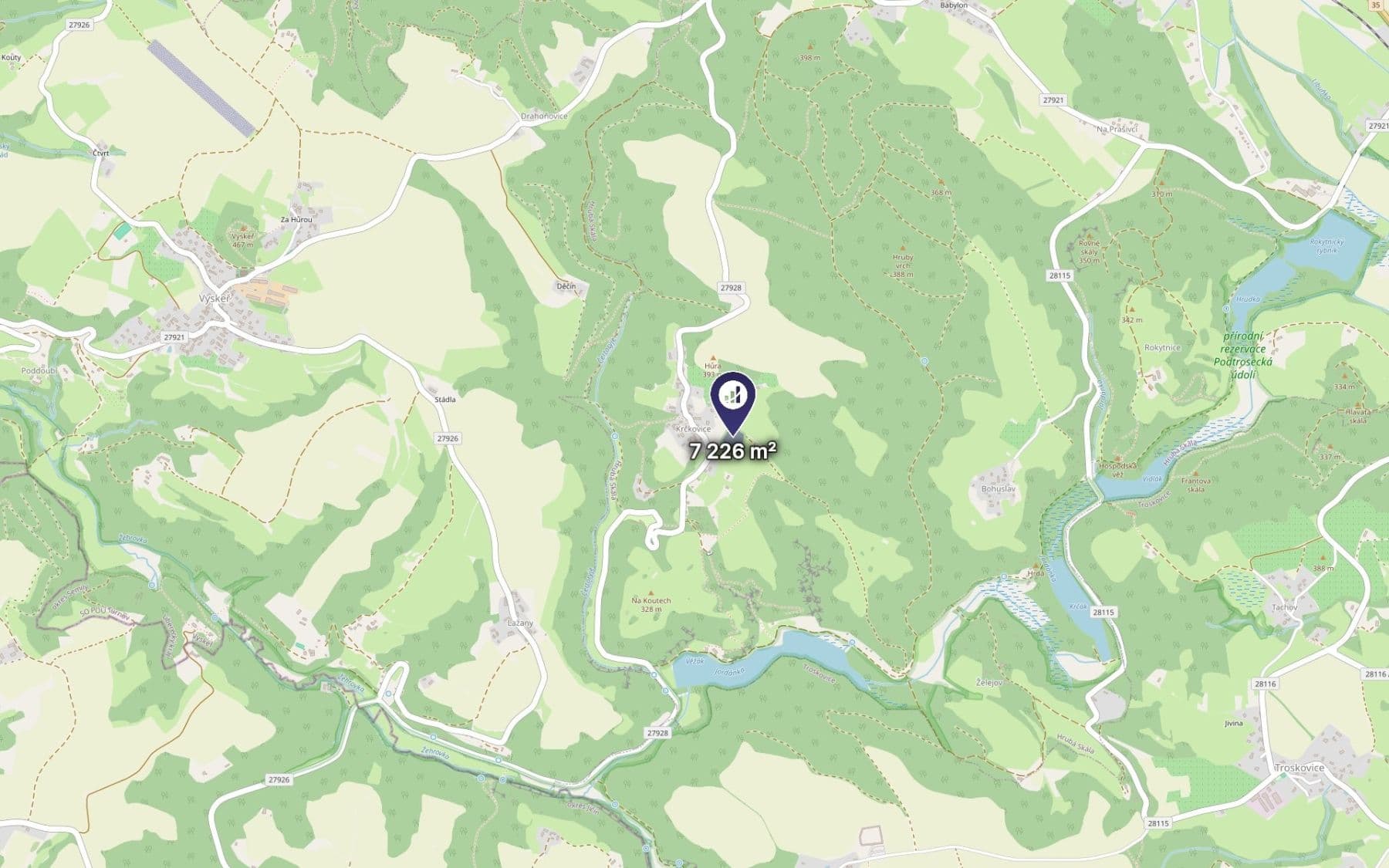 Prodej pozemku 4.817 m², Hrubá Skála, Liberecký kraj Prodej pozemku 4.817 m², Hrubá Skála, Liberecký kraj