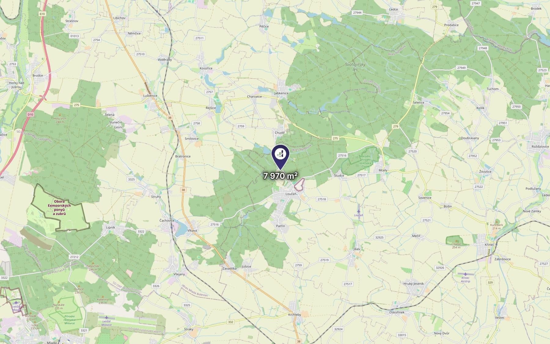 Prodej pozemku 1.594 m², Loučeň, Středočeský kraj Prodej pozemku 1.594 m², Loučeň, Středočeský kraj
