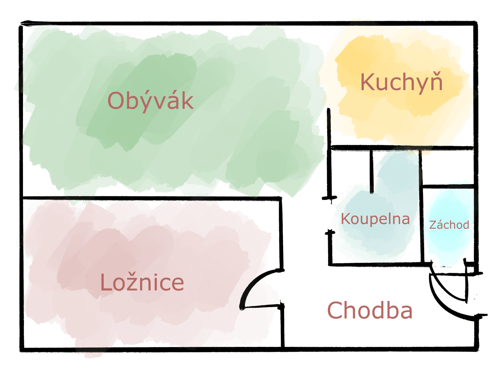 Pronájem bytu 2+kk 47 m², K Zahrádkám, Praha, Praha Pronájem bytu 2+kk 47 m², K Zahrádkám, Praha, Praha