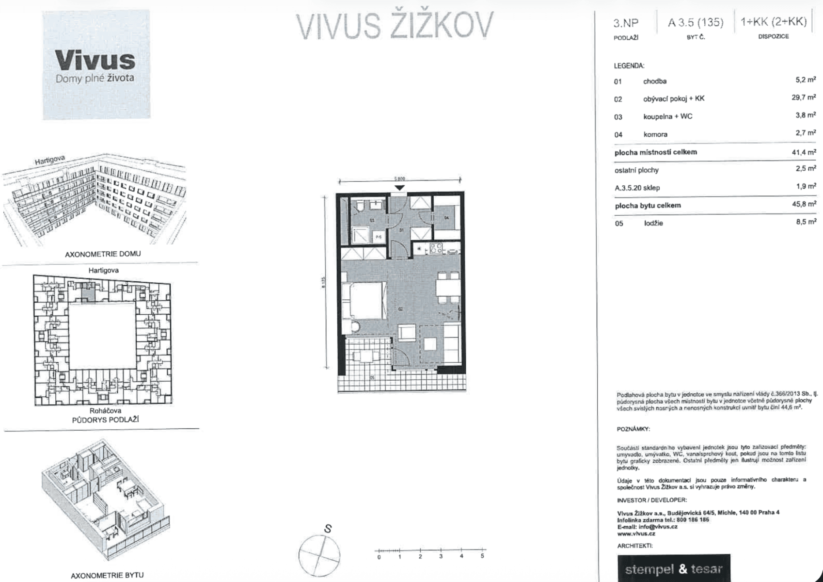Pronájem bytu 1+kk 45 m², Hartigova, Praha, Praha Pronájem bytu 1+kk 45 m², Hartigova, Praha, Praha