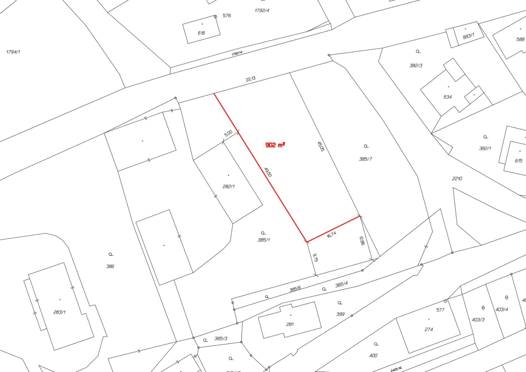 Prodej pozemku 902 m², Skalice u České Lípy, Liberecký kraj Prodej pozemku 902 m², Skalice u České Lípy, Liberecký kraj