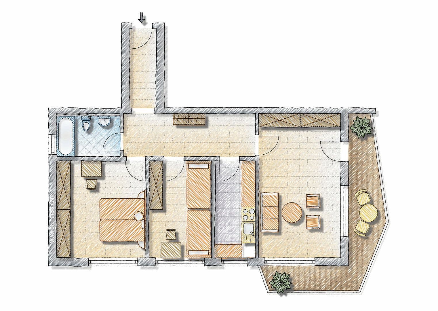 Pronájem bytu 3+1 78 m², Wolfsgäßchen 5, Augsburg, Bavorsko Pronájem bytu 3+1 78 m², Wolfsgäßchen 5, Augsburg, Bavorsko