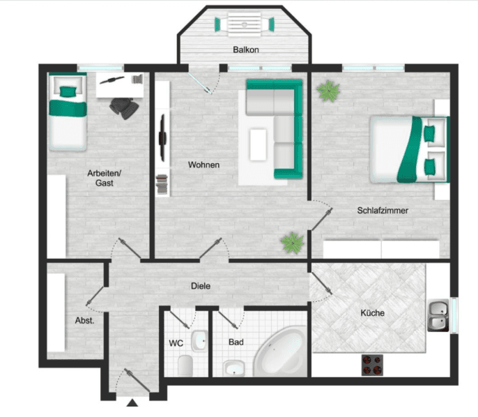 Pronájem bytu 3+kk 70 m², In der Adelenhütte 6, Köln, Severní Porýní-Vestfálsko Pronájem bytu 3+kk 70 m², In der Adelenhütte 6, Köln, Severní Porýní-Vestfálsko