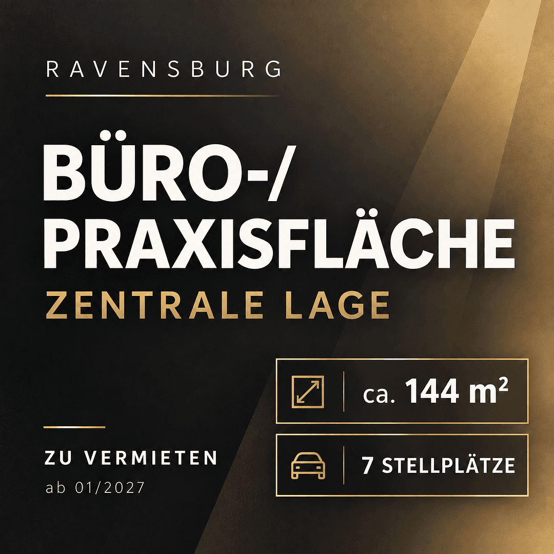 Pronájem kanceláře 145 m², Ravensburg, Bádensko-Württembersko Pronájem kanceláře 145 m², Ravensburg, Bádensko-Württembersko