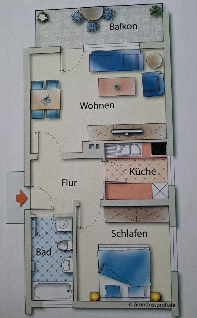 Pronájem bytu 2+1 49 m², Filderstadt, Bádensko-Württembersko Pronájem bytu 2+1 49 m², Filderstadt, Bádensko-Württembersko