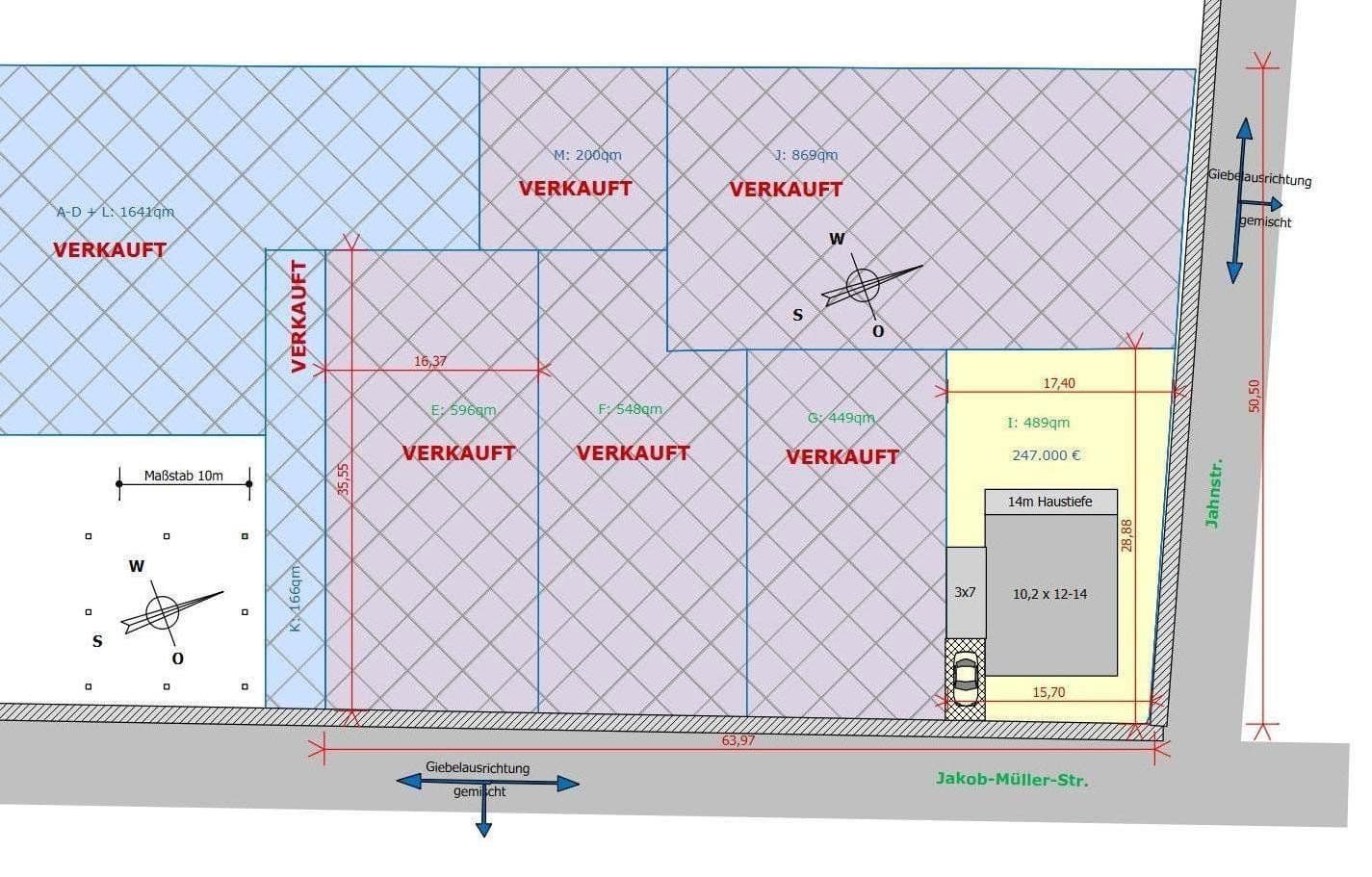 Prodej pozemku 489 m², Jakob-Müller-Str. / Jahnstr., Groß-Umstadt, Hessen Prodej pozemku 489 m², Jakob-Müller-Str. / Jahnstr., Groß-Umstadt, Hessen