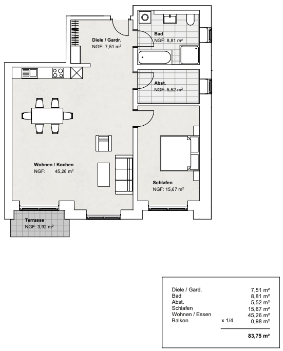 Pronájem bytu 3+1 83 m², Am Brüggeberge 14, Wolfenbüttel, Dolní Sasko Pronájem bytu 3+1 83 m², Am Brüggeberge 14, Wolfenbüttel, Dolní Sasko