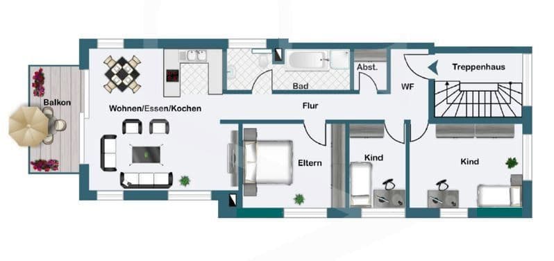 Pronájem bytu 4+1 96 m², Heilbronn / Biberach, Bádensko-Württembersko Pronájem bytu 4+1 96 m², Heilbronn / Biberach, Bádensko-Württembersko