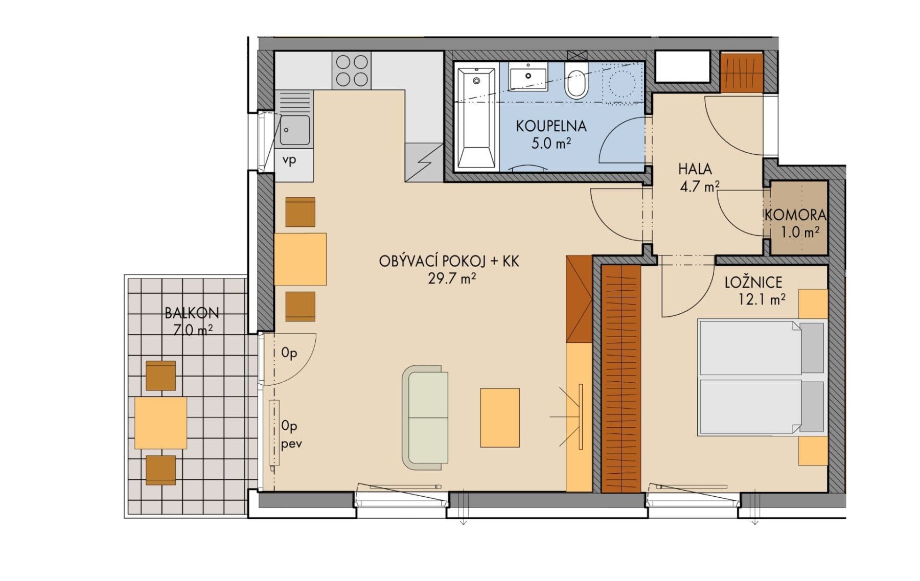 Prodej bytu 2+kk 62 m², Prosecká, Praha, Praha Prodej bytu 2+kk 62 m², Prosecká, Praha, Praha