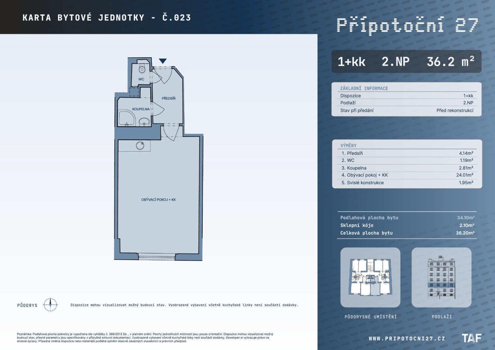 Prodej bytu 1+kk 34 m², Přípotoční, Praha, Praha Prodej bytu 1+kk 34 m², Přípotoční, Praha, Praha