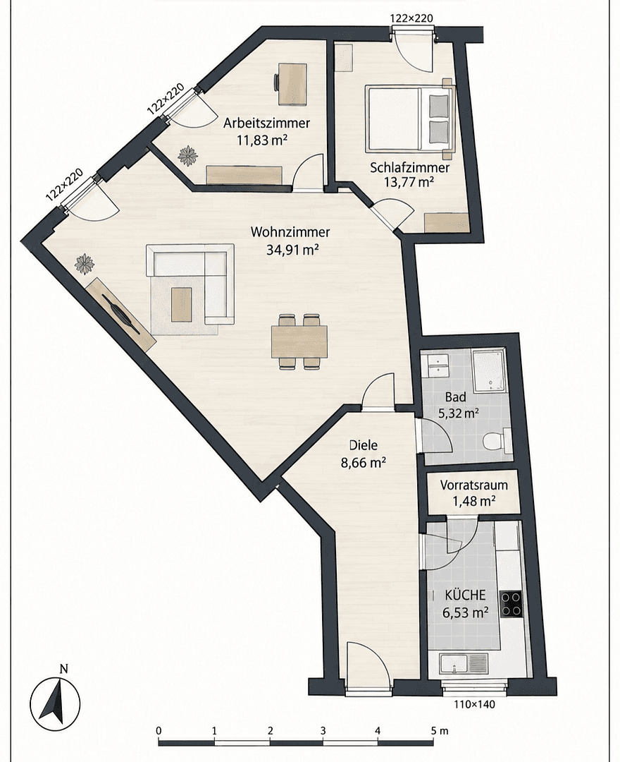 Prodej bytu 3+1 83 m², Frechen, Severní Porýní-Vestfálsko Prodej bytu 3+1 83 m², Frechen, Severní Porýní-Vestfálsko