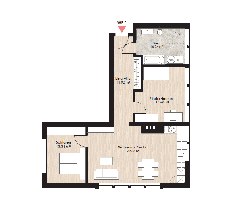Pronájem bytu 3+1 84 m², Jägerstr. 38a, Lünen, Severní Porýní-Vestfálsko Pronájem bytu 3+1 84 m², Jägerstr. 38a, Lünen, Severní Porýní-Vestfálsko