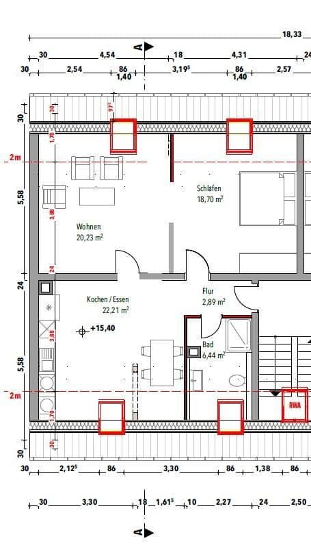 Pronájem bytu 2+1 62 m², Waldhofstraße 79-81, Mannheim, Bádensko-Württembersko Pronájem bytu 2+1 62 m², Waldhofstraße 79-81, Mannheim, Bádensko-Württembersko