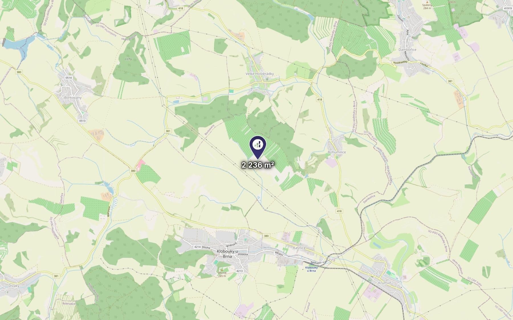 Prodej pozemku 2.236 m², Klobouky u Brna, Jihomoravský kraj Prodej pozemku 2.236 m², Klobouky u Brna, Jihomoravský kraj