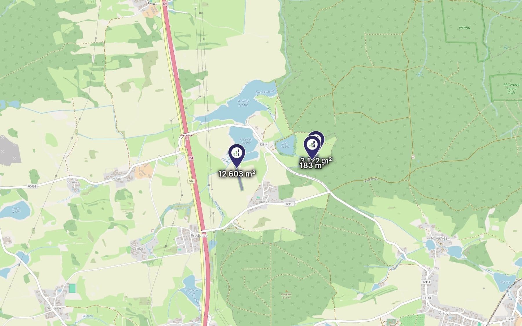 Prodej pozemku 1.326 m², Předotice, Jihočeský kraj Prodej pozemku 1.326 m², Předotice, Jihočeský kraj