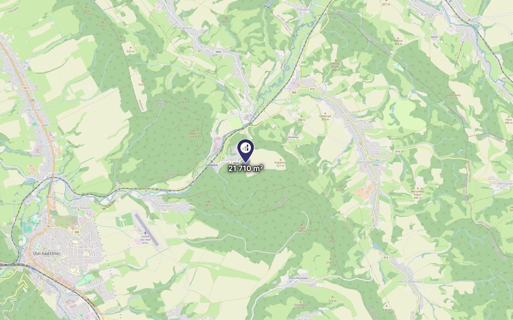 Prodej pozemku 1.809 m², Dolní Dobrouč, Pardubický kraj Prodej pozemku 1.809 m², Dolní Dobrouč, Pardubický kraj