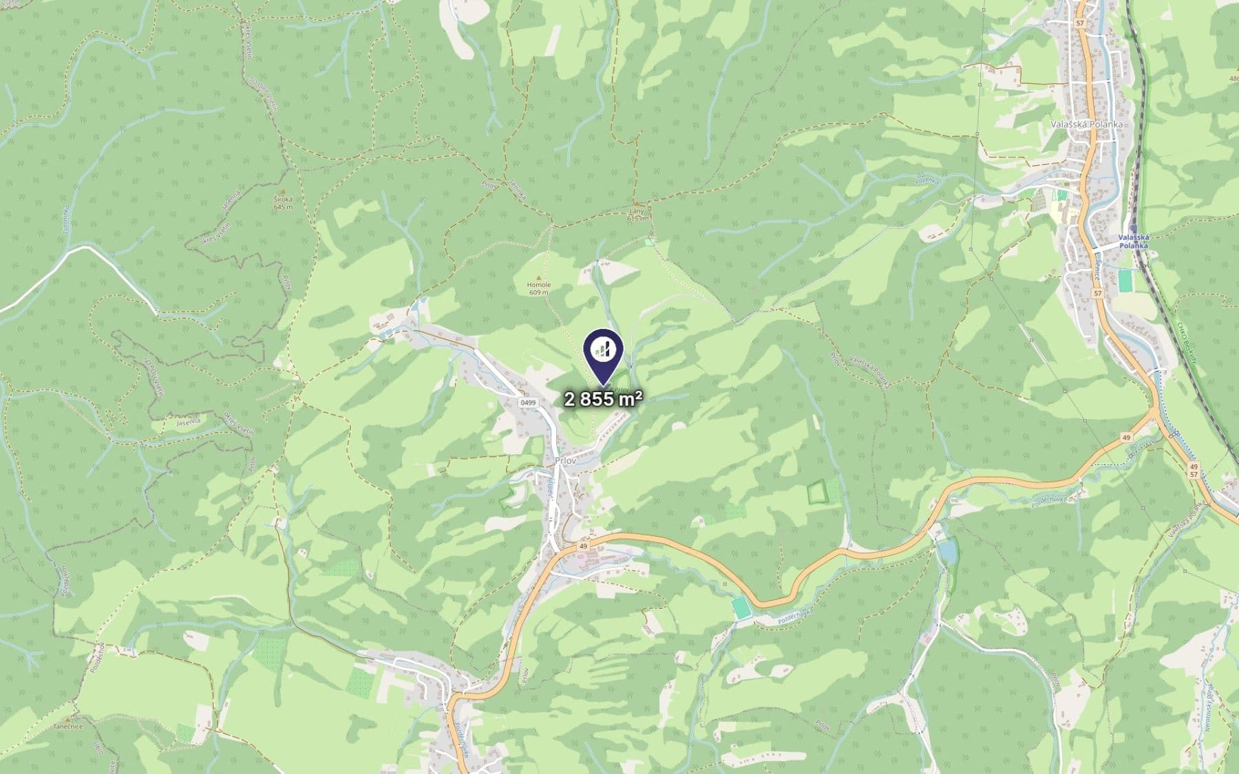 Prodej pozemku 2.855 m², Prlov, Zlínský kraj Prodej pozemku 2.855 m², Prlov, Zlínský kraj