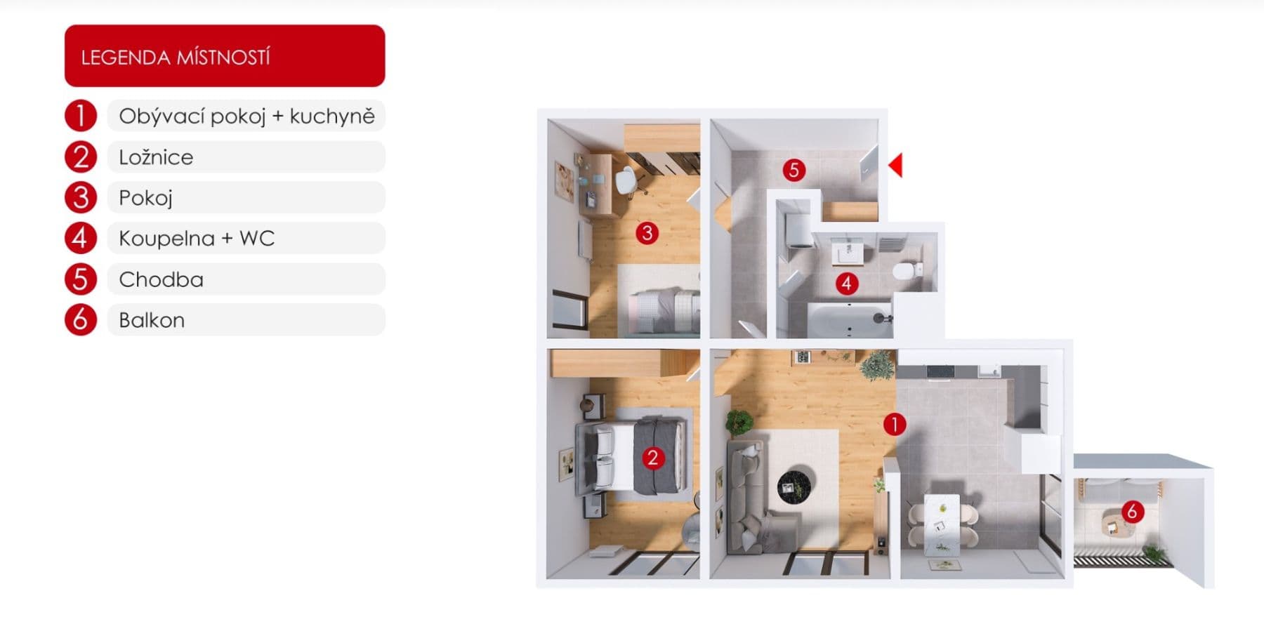 Prodej bytu 3+kk 66 m², Tyršovo nábřeží, Zlín, Zlínský kraj Prodej bytu 3+kk 66 m², Tyršovo nábřeží, Zlín, Zlínský kraj